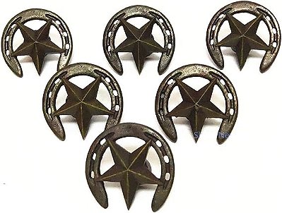 Puxadores Gaveta Horseshoe Star 6 Unidades