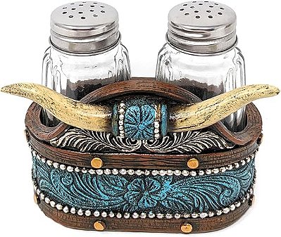 Saleiro e Pimenteiro Long Horn Turquoise
