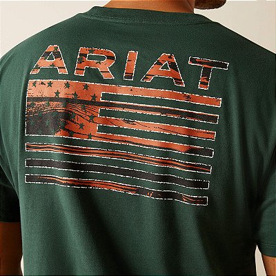 Camiseta Ariat Rustic Wood Flag 10058890