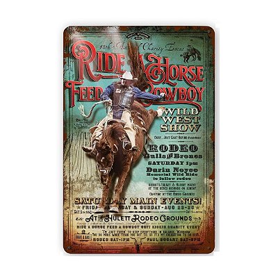 Placa Decorativa Ride a Horse