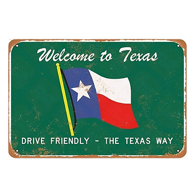 Placa Decorativa Welcome To Texas