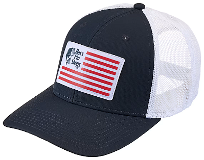 Boné Bass Pro Shops Flag Mesh-Back Snapback Cap - Navy