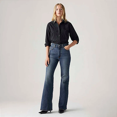 Calça Jeans Levis Ribcage Bells Lavagem Média A75030019