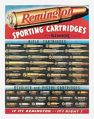 Placa Decorativa Remington Cartridges