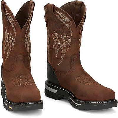 Bota Justin Boots Frontiline Hiviz Walnut Brown Water Buffalo #CR2152