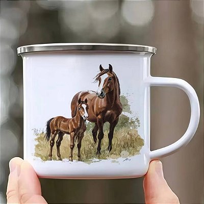 Caneca Cavalo Em Aço Inoxidavél