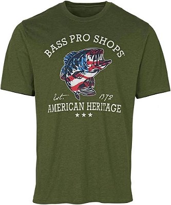 Camiseta Bass Pro Shops American Heritage Green