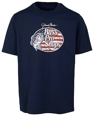 Camiseta Bass Pro Shops Flag-Filled Logo Navy