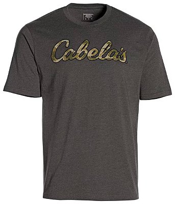 Camiseta Cabelas Camo Logo Charcoal Heather