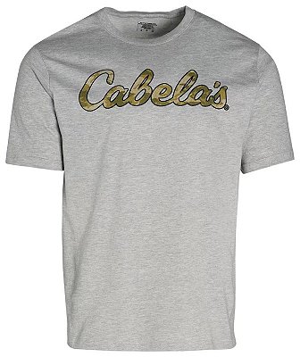 Camiseta Cabelas Camo Logo Heather Gray