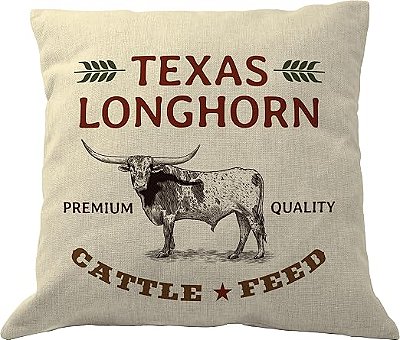 Capa De Almofada Texas Longhorn