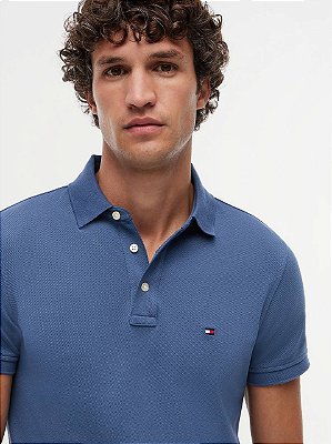 Camiseta Polo Tommy Hilfiger Aegean Sea - 6800704478