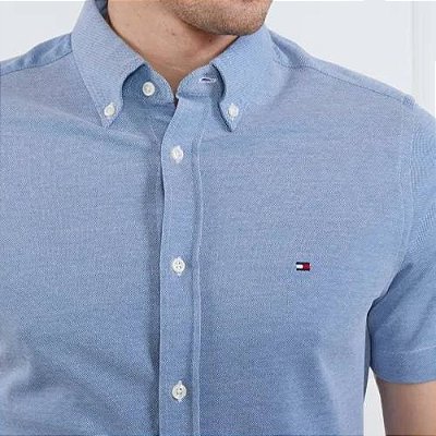 Camisa Polo Tommy Hilfiger Cloudy Blue - MW0MW30911