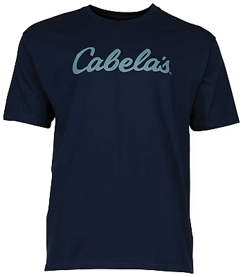 Camiseta Cabelas Script Logo Navy