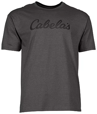 Camiseta Cabelas Script Logo Charcoal Heather