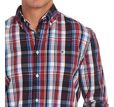 Camisa Tommy Hilfiger MW0MW39162 Medium Red / Check