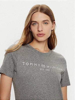 Camiseta Tommy Hilfiger WW0WW40276 Mid Grey Heather