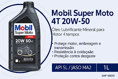 Óleo Mobil Super Moto 20W-50 Mineral