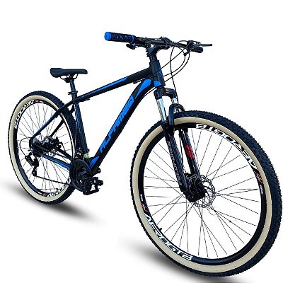 Bicicleta Alfameq Basica Aro 29 21v. Cambio Shimano Suspensão - Azul