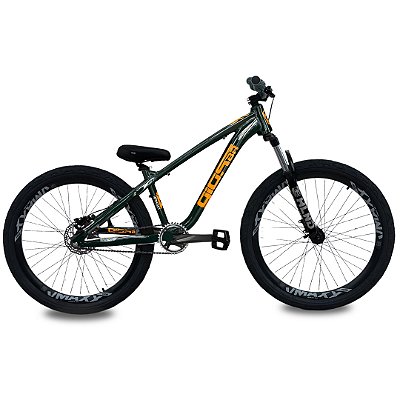 Bicicleta Gios 4FREAKS aro 26 Wheeling Grau Freio MT200 Verde/Laranja