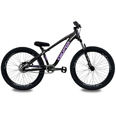 Bicicleta Gios 4FREAKS aro 26 Wheeling Grau Freio MT200 Preto/Roxo