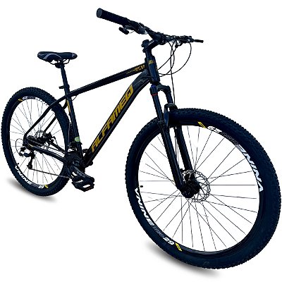 Bicicleta Alfameq aro 29 21v Preto/Dourado 2026