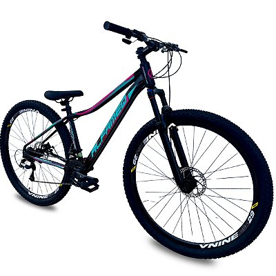 Bicicleta Alfameq Pandora aro 29 21v Preto/Azul/Rosa 2026