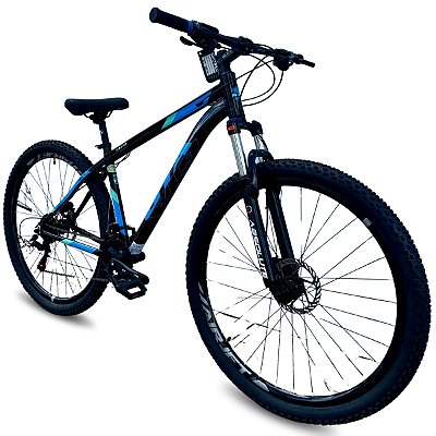 Bicicleta GTA START aro 29 -> 24v SHIMANO + Cubo K7 + Freio Hidraulico Preto/Azul 2025