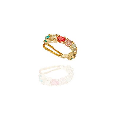 Piercing Fake Rainbow banho Ouro 18k
