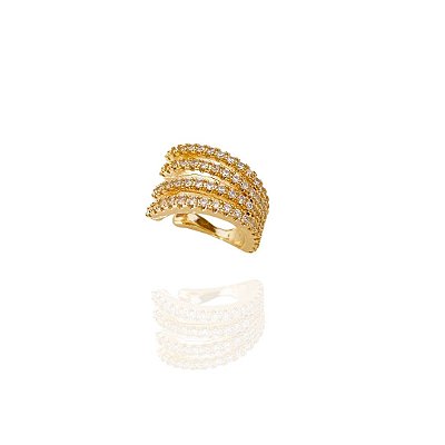 Piercing Fake Luxo banho Ouro 18k