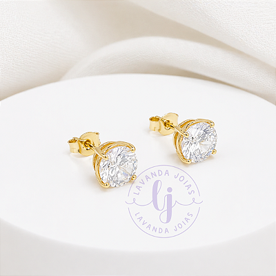 Brinco Ponto de Luz banho Ouro 18k