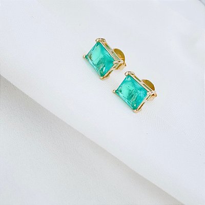 Brinco Turmalina banho Ouro 18k