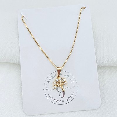 Colar Árvore da Vida banho Ouro18k