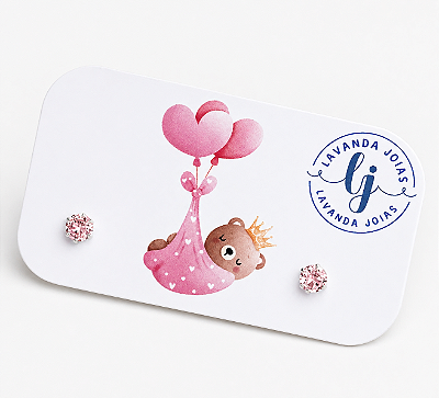 Brinco Baby Ursinha Prata 925