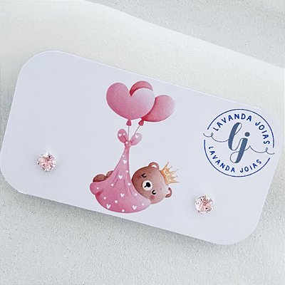 Brinco Baby Ursinha Prata 925