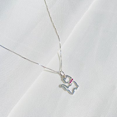 Colar Gatinha Prata 925