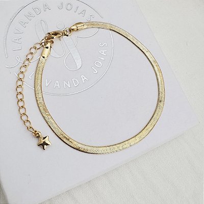 Pulseira Fita banho Ouro 18k