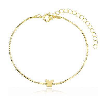 Pulseira  Borboleta banho Ouro 18k