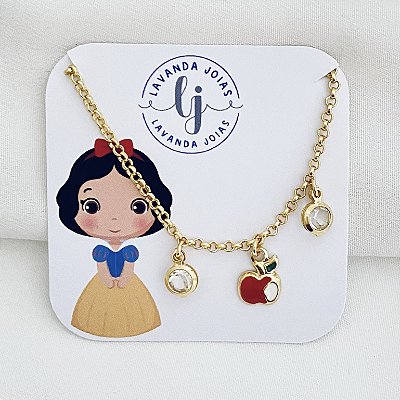 Pulseira Maçã Encantada em banho Ouro 18k