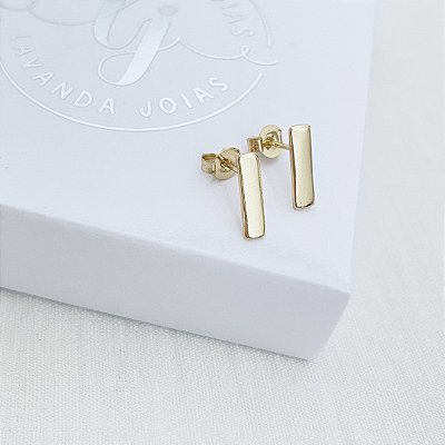 Brinco Palito Slim banho Ouro 18k