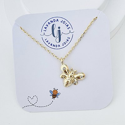 Pulseira Abelha Dourada em banho Ouro 18k