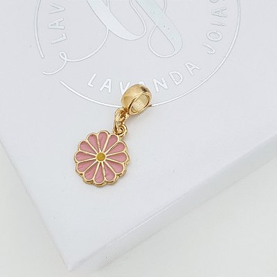 Berloque Flor em banho Ouro 18k