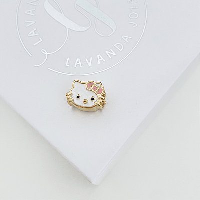 Berloque Separador Hello Kitty em banho Ouro 18k
