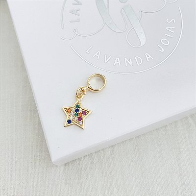 Berloque Estrela em banho Ouro 18k