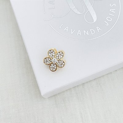 Berloque Flor em banho Ouro 18k