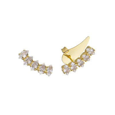 Brinco Ear Cuff Luxo banho Ouro 18k