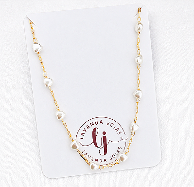 Colar Pérolas em banho Ouro 18k