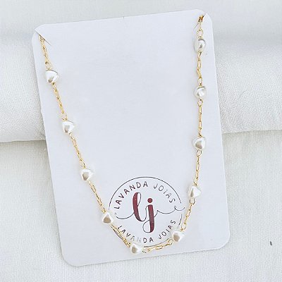 Colar Pérolas em banho Ouro 18k