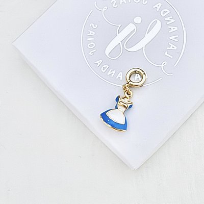 Berloque Alice em banho Ouro 18k