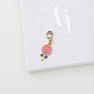 Berloque Lollipop em banho Ouro 18k
